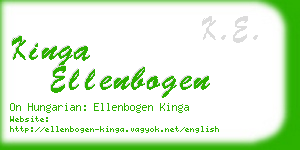kinga ellenbogen business card
